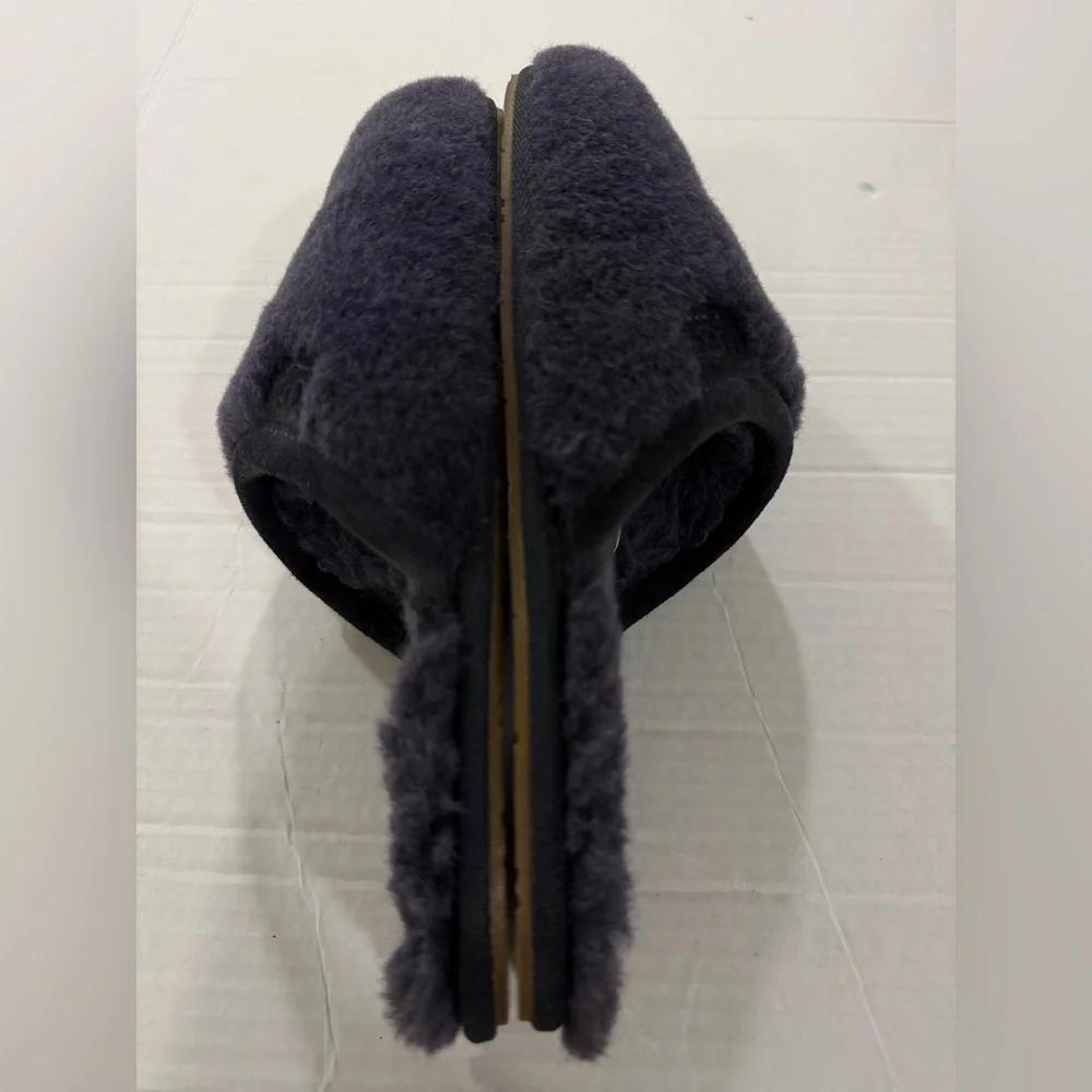 UGG FLUFFETTE True Womens Size 9 Navy Blue Slip On Slippers Shoes 1102594 - Picture 6 of 11